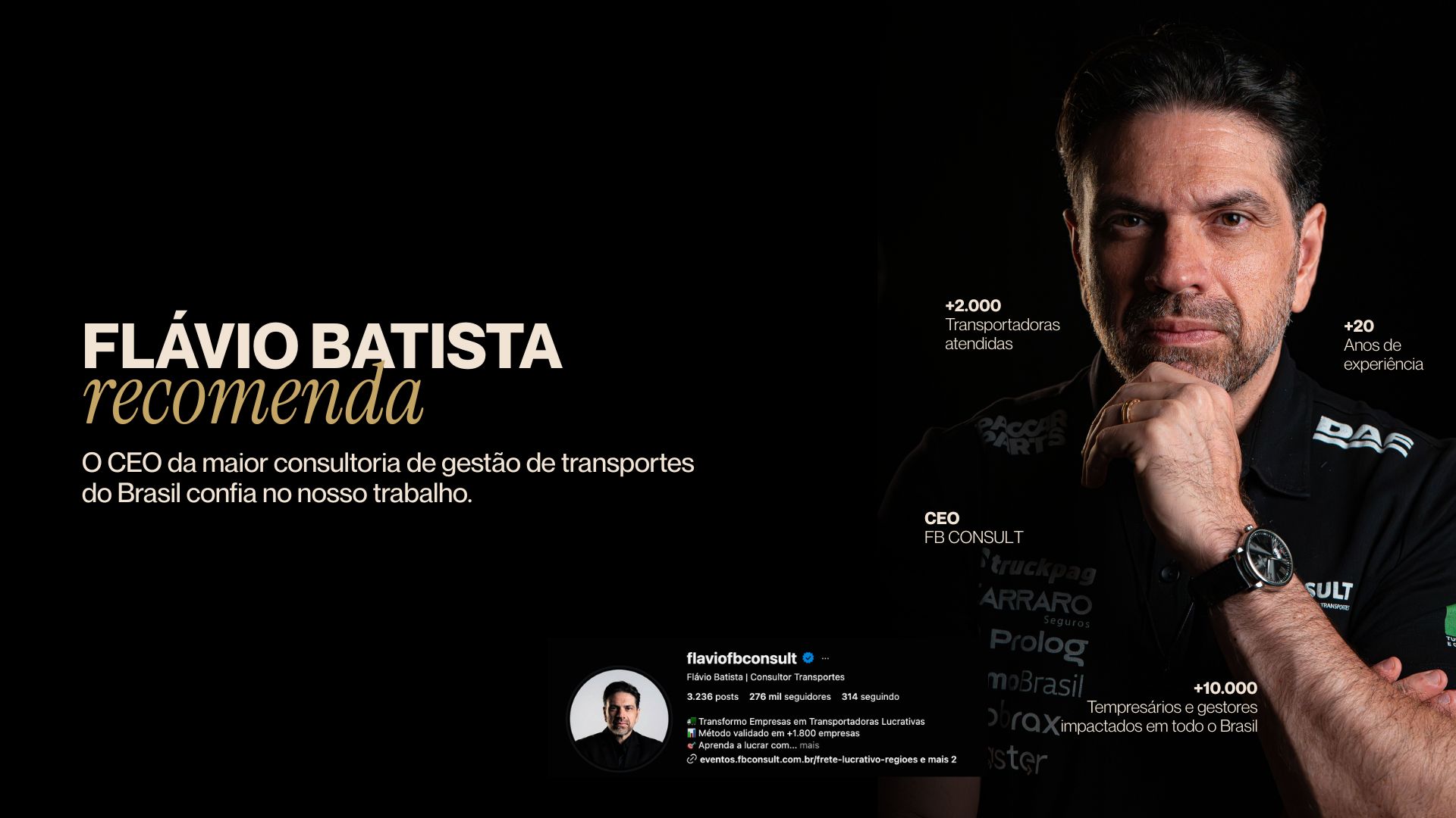 Flávio Batista, CEO da FB Consult, recomenda a PODIUM